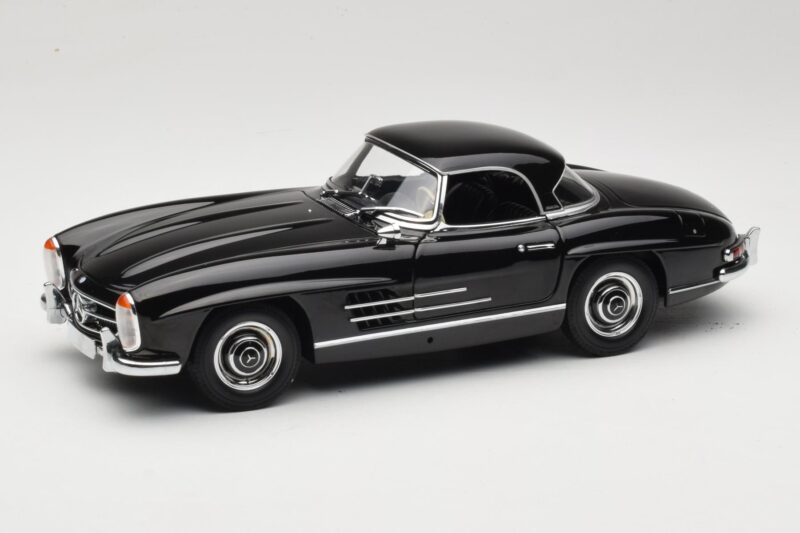 Mercedes 300 SL W198 Roadster With Hardtop Negro Minichamps 1:18 180039040 Metal