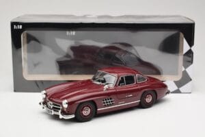 Mercedes 300 SL W198 Gullwing Rojo Oscuro Minichamps 1:18 110037218 Metal - imagen 8 de 8