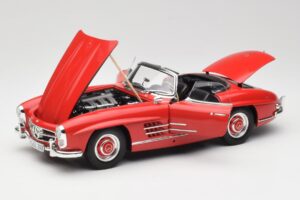 Mercedes 300 SL W198 Roadster Rojo Con Techo Rigido Minichamps 1:18 180039041 Metal - imagen 2 de 8