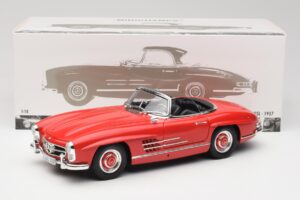 Mercedes 300 SL W198 Roadster Rojo Con Techo Rigido Minichamps 1:18 180039041 Metal - imagen 8 de 8