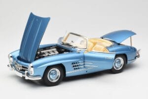 Mercedes 300 SL W198 Roadster Hardtop Light Blue Metallic Minichamps 1:18 180039042 Metal - imagen 2 de 9