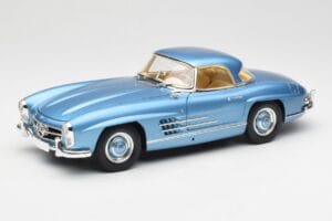 Mercedes 300 SL W198 Roadster Hardtop Light Blue Metallic Minichamps 1:18 180039042 Metal - imagen 3 de 9