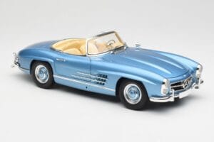 Mercedes 300 SL W198 Roadster Hardtop Light Blue Metallic Minichamps 1:18 180039042 Metal - imagen 7 de 9