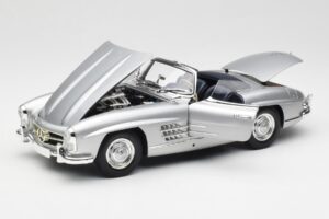 Mercedes 300 SL W198 Roadster Silver Metallic Minichamps 1:18 180039030 Metal - imagen 2 de 8
