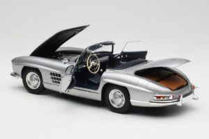 Mercedes 300 SL W198 Roadster Silver Metallic Minichamps 1:18 180039030 Metal - imagen 5 de 8