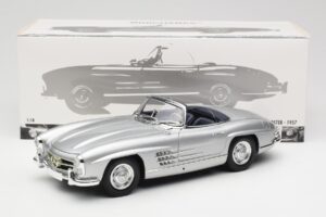 Mercedes 300 SL W198 Roadster Silver Metallic Minichamps 1:18 180039030 Metal - imagen 8 de 8