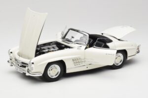 Mercedes 300 SL W198 Roadster Blanco Con Capota Blanda Minichamps 1:18 180039034 Metal - imagen 2 de 9