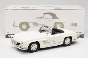 Mercedes 300 SL W198 Roadster Blanco Con Capota Blanda Minichamps 1:18 180039034 Metal - imagen 9 de 9