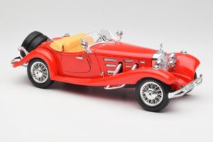 Mercedes 500K Roadster Rojo Bburago 1:18 3020 Metal - imagen 6 de 8