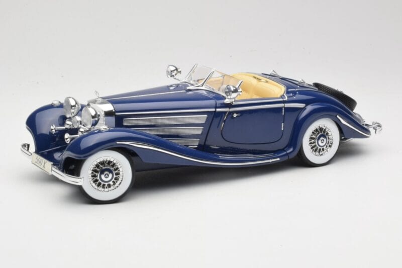 Mercedes 500K Special Roadster Azul Maisto 1:18 56059 Metal