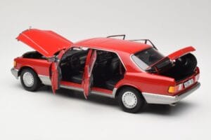 Mercedes 560 SEL W126 Rojo Norev 1:18 183463 Metal - imagen 5 de 8