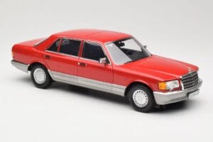 Mercedes 560 SEL W126 Rojo Norev 1:18 183463 Metal - imagen 6 de 8
