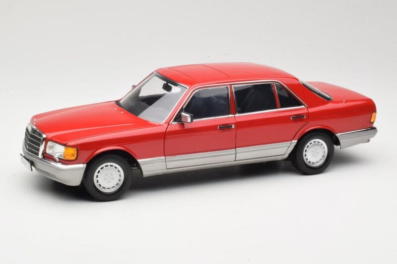 Mercedes 560 SEL W126 Rojo Norev 1:18 183463 Metal