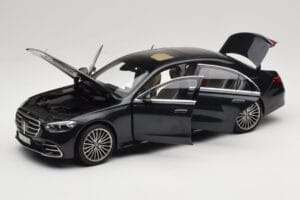 Mercedes S-Class W223 AMG Line Anthracite Blue Norev 1:18 183800 Metal - imagen 2 de 8