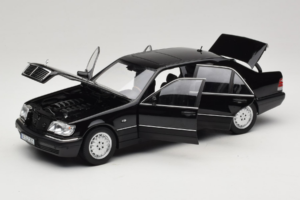 Mercedes S-Class W140 S600 Obsidian Black Metallic Norev 1:18 183045 Metal - imagen 2 de 8