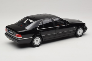 Mercedes S-Class W140 S600 Obsidian Black Metallic Norev 1:18 183045 Metal - imagen 3 de 8