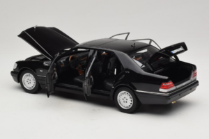 Mercedes S-Class W140 S600 Obsidian Black Metallic Norev 1:18 183045 Metal - imagen 5 de 8