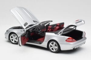 Mercedes SL 500 R230 Cabriolet Iridium Plata Minichamps 1:18 B66962388 Metal - imagen 5 de 8