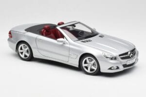 Mercedes SL 500 R230 Cabriolet Iridium Plata Minichamps 1:18 B66962388 Metal - imagen 6 de 8