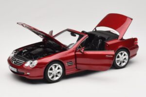 Mercedes SL 500 R230 Red Metallic Edición Limitada Norev 1:18 183841 Metal - imagen 2 de 8