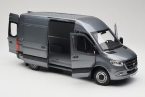 Mercedes Sprinter W907 Furgoneta Selenite Grey Metallic Norev 1:18 B66004163 Metal - imagen 5 de 8