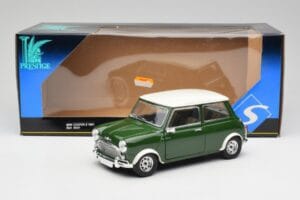 Mini Cooper S British Racing Verde & Old English Blanco Solido 1:18 8021 Metal - imagen 8 de 8