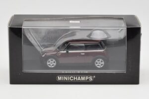 Mini One R50 Rojo Oscuro Con Techo Negro Minichamps 1:43 MINI008 Metal - imagen 4 de 5