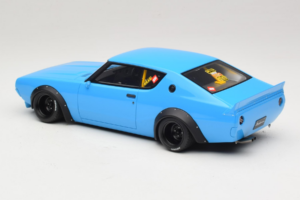 Nissan Skyline 2000 GT-R KPGC110 LB Works Azul Otto 1:18 OT1210 Resina - imagen 4 de 6