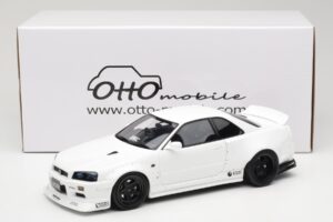 Nissan Skyline GT-R BNR34 by KRC Pearl White Otto 1:18 OT1135 Resina - imagen 6 de 6