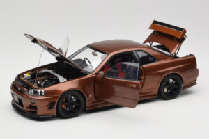 Nissan Skyline GT-R R34 Customized Metallic Bronze MotorHelix 1:18 M83414 Metal - imagen 2 de 8