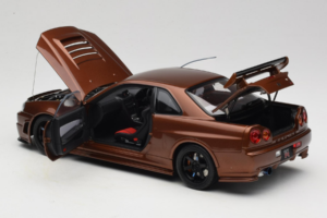 Nissan Skyline GT-R R34 Customized Metallic Bronze MotorHelix 1:18 M83414 Metal - imagen 5 de 8