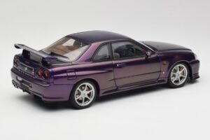 Nissan Skyline GT-R R34 V-Spec Midnight Morado AUTOart 1:18 77305 Metal - imagen 3 de 8