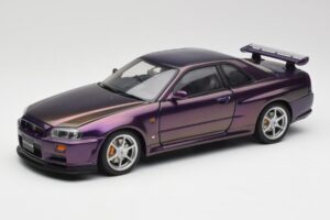 Nissan Skyline GT-R R34 V-Spec Midnight Morado AUTOart 1:18 77305 Metal