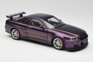 Nissan Skyline GT-R R34 V-Spec Midnight Morado AUTOart 1:18 77305 Metal - imagen 6 de 8