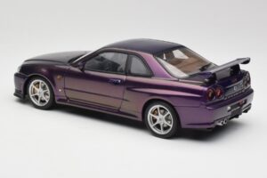 Nissan Skyline GT-R R34 V-Spec Midnight Morado AUTOart 1:18 77305 Metal - imagen 7 de 8