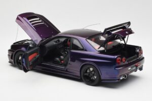 Nissan Skyline GT-R R34 NISMO Z-Tune Midnight Morado III AUTOart 1:18 77464 Compuesto - imagen 5 de 8