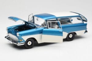 Opel Rekord P1 Caravan Azul Metálico Minichamps 1:18 180043210 Metal - imagen 2 de 8