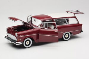 Opel Rekord P1 Caravan Rojo Minichamps 1:18 180043211 Metal - imagen 2 de 8