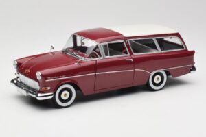 Opel Rekord P1 Caravan Rojo Minichamps 1:18 180043211 Metal