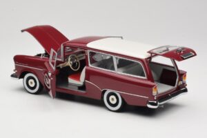 Opel Rekord P1 Caravan Rojo Minichamps 1:18 180043211 Metal - imagen 5 de 8