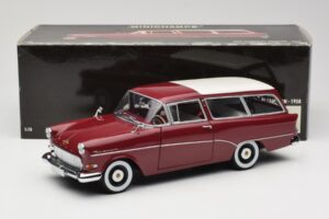 Opel Rekord P1 Caravan Rojo Minichamps 1:18 180043211 Metal - imagen 8 de 8
