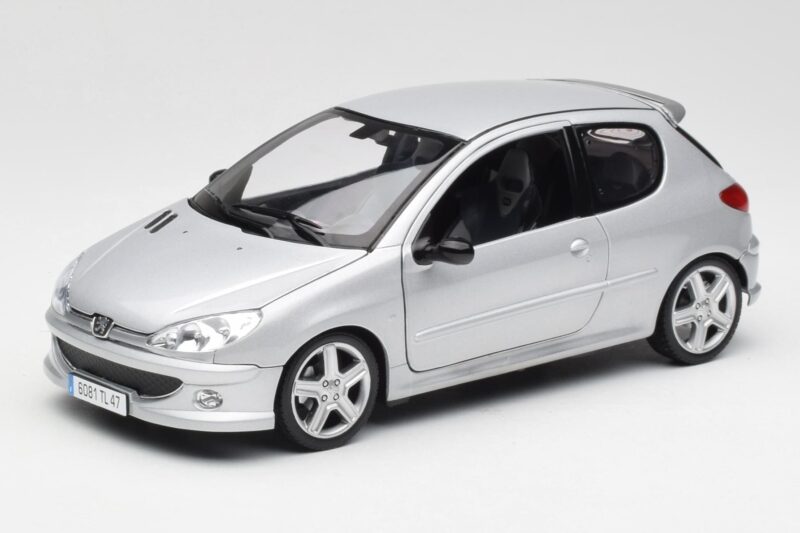 Peugeot 206 RC Aluminium Plata Norev 1:18 184726 Metal