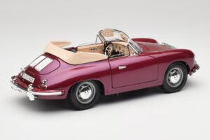 Porsche 356B Descapotable Berenjena Bburago 1:18 3021-M4 Metal - imagen 3 de 8