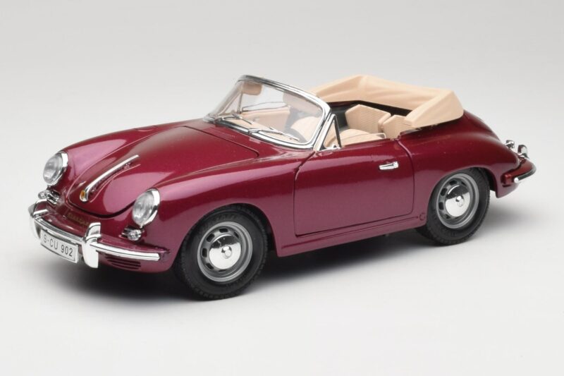 Porsche 356B Descapotable Berenjena Bburago 1:18 3021-M4 Metal