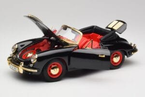 Porsche 356B Cabriolet Negro Bburago 1:18 3031D Metal - imagen 2 de 8
