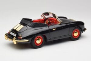 Porsche 356B Cabriolet Negro Bburago 1:18 3031D Metal - imagen 3 de 8
