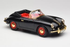 Porsche 356B Cabriolet Negro Bburago 1:18 3031D Metal - imagen 6 de 8