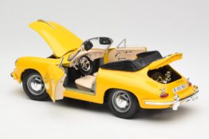Porsche 356B Descapotable Amarillo Bburago 1:18 3031 Metal - imagen 5 de 8