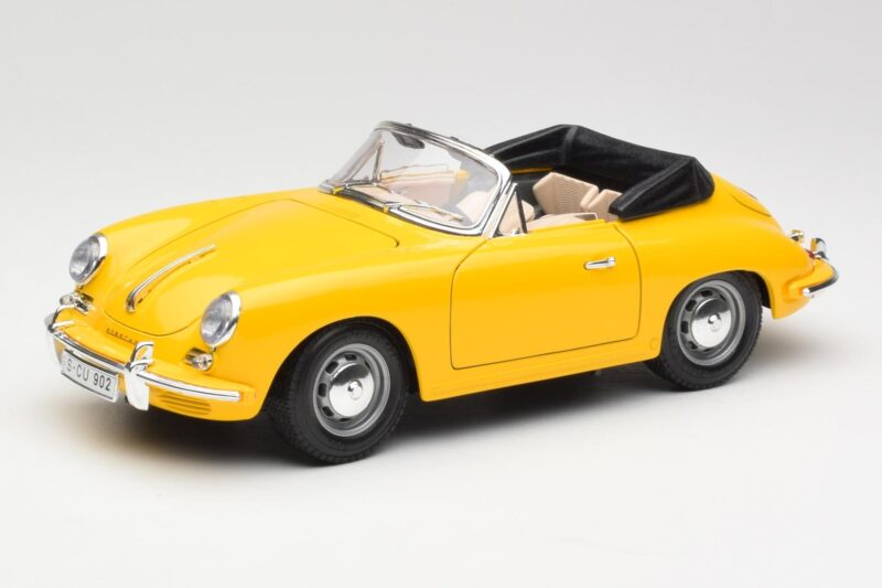 Porsche 356B Descapotable Amarillo Bburago 1:18 3031 Metal