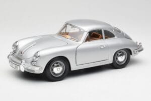 Porsche 356B Plata & Interior Marrón Bburago 1:18 3021-M2 Metal